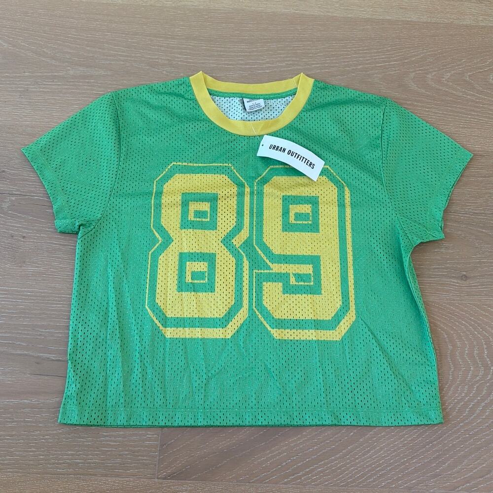 Urban Outfitters 89 Baby Tee Size L Green Yellow
